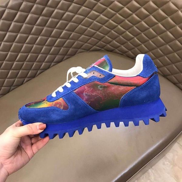 

2020d new luxury design leather printed rubber sole sneakers fashion wild mens casual shoes men's banquet shoes size: 38-4, Black
