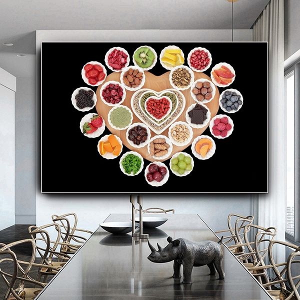 

nordic fruit vegetable canvas oil painting scandinavian food posters and prints modern wall art pictures for dining room kitchen decor