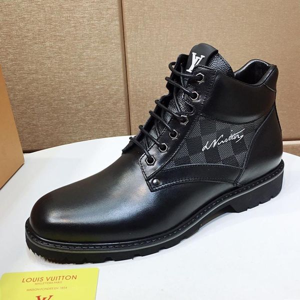 

высокого качество oberkampf голеностопных загрузок мужской обувь herren sportschuhe осень и зима мягкой footwears мода кружево -до урожай по, Black