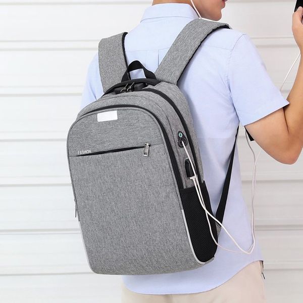 

business man double shoulder usb computer bag oxford cloth