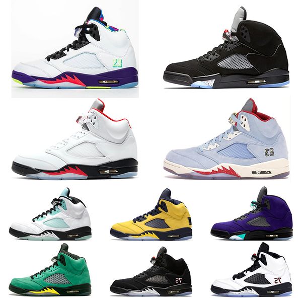 

скидка jumpman 5 5s баскетбол обувь alternate бел огонь красный 2020 grape утками мужские тренеры спортивные кроссовки размер 40-47, White;red