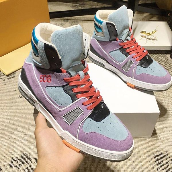 

new arrival trainer sneaker boot mens shoes vintage lightweight sneakers casual sports lace-up high men shoes scarpe da uomo di lusso, Black