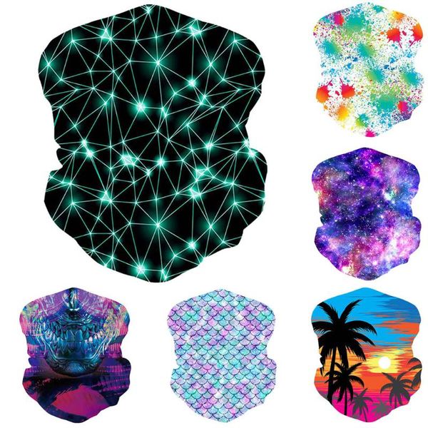 

cycling caps & masks 30# summer outdoor headband scarf neck windproof face mask sun protection bandana anti-uv, Black