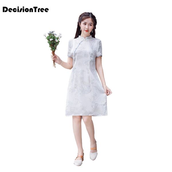 

2020 китайского платье классических женщин qipao восточных высокое платья сексуального перерезала китайский cheongsam традиционным, Red