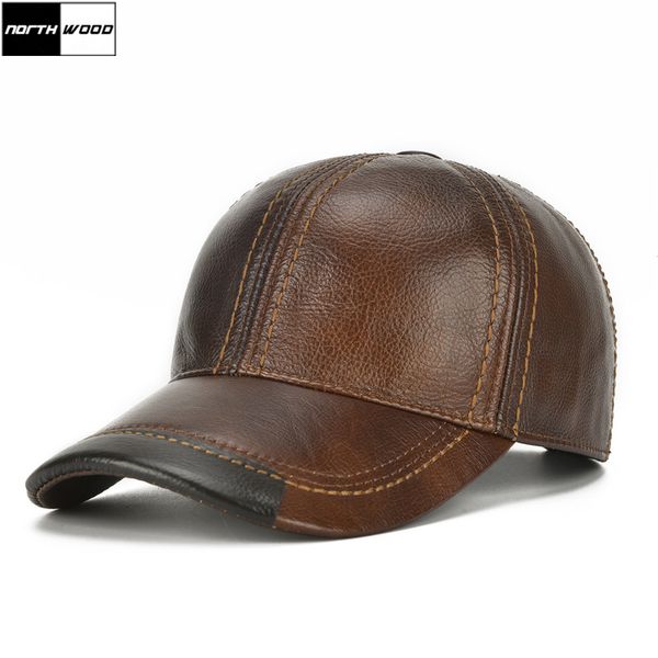 

2019 genuine leather baseball cap men solid winter snapback caps hip hop bone masculino gorra trucker hats t200718, Blue;gray