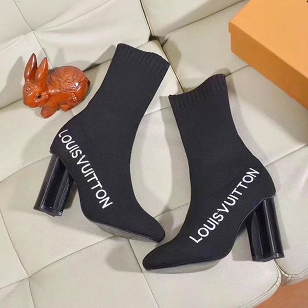 

2020 new listing embroidery pattern womens fashion boots,personality designer womens roman boots casual high heel boots size 35-41 0030, Black