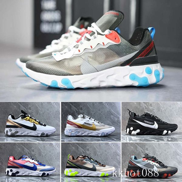 

react element 87 undercover men running shoes for women designers sneakers sports mens trainer shoes sail light bone royal tint e-5cx, Black