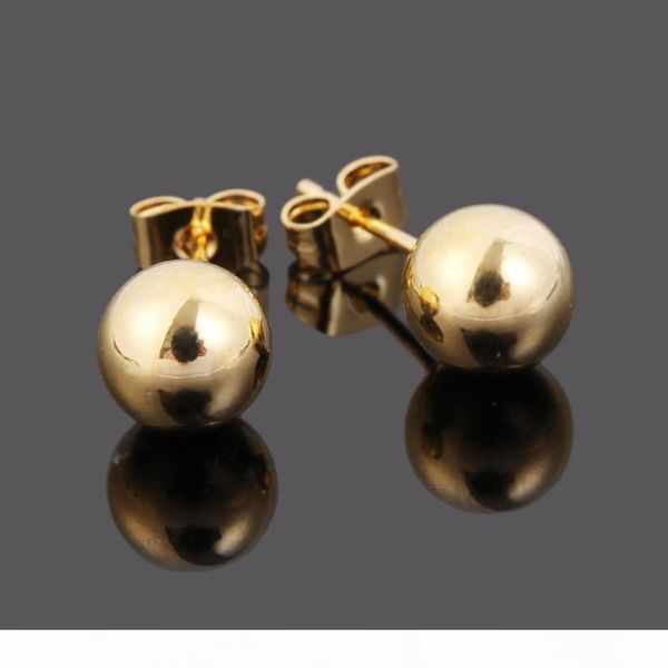 

s sky talent bao wholesale 10mm ball earring yellow gold gf ball shape classic design earrings for women jewelry ing, White