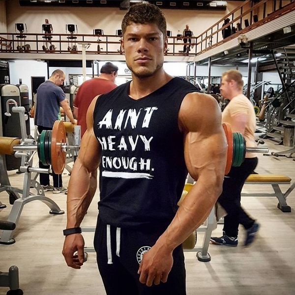 

loose and breathable fitness vest men's printed sports waistcoat running training suit summer breathable vest gym clothing, Black;blue