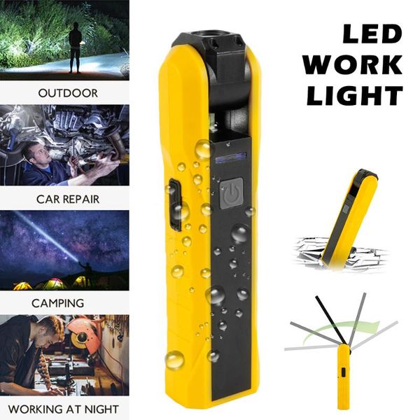 

portable cob torch usb rechargeable led work light magnetic cob lantern hanging hook lamp for outdoor camping