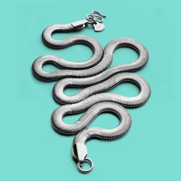 

italy men's 925 silver necklace-special snake chain 46-71cm-sterling silver necklace party accessories-fashion men's jewelry