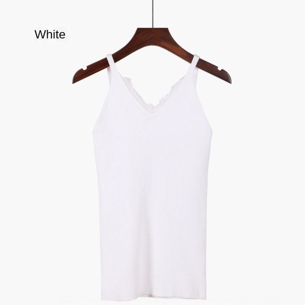 

summer new camisole women's lace vest lace stitching sleeveless base ice silk knitted vest, Camo