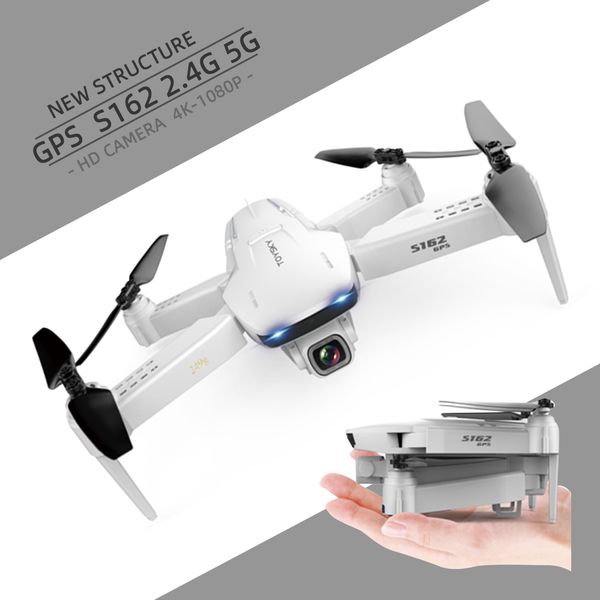 

s162 drone rc dron gps 4k quadcopter wifi fpv quadcopter flight 20 minutes distance 500m smart return toys pk sg907 s167 s20 x81