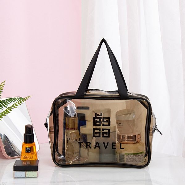 

30s bathtub travel beach large capacity pvc wash bath waterproof transparent cosmetic bag portable cosmetic storage bag
