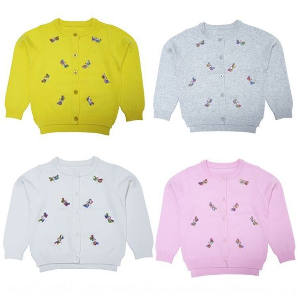 

baby dragonfly sweater 2020 autumn and coat winter new girls' children's clothing children's base sweater cardigan coat, Blue