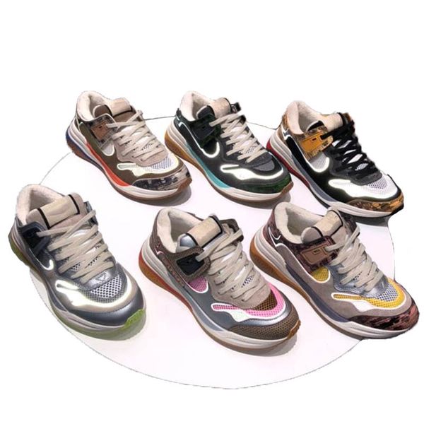 

мода ящерица шаблон кожа светящейся сетки платформы грязные ботинки женщин новую сеть красных пара кроссовок sports повседневная обувь, Black