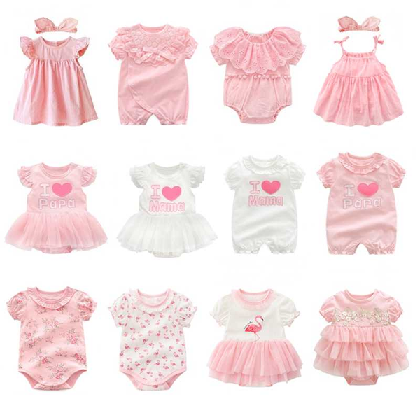 

new born baby girl clothes & dresses summer pink princess girls clothing sets for birthday party 0 3 6 9 months roupa, Blue