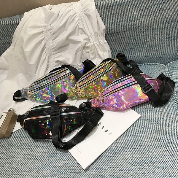 

6jpni honey bundy female 2019 new fashion korean style all-match crossbody chest wide shoulder shoulder strap small bag band laser small wai