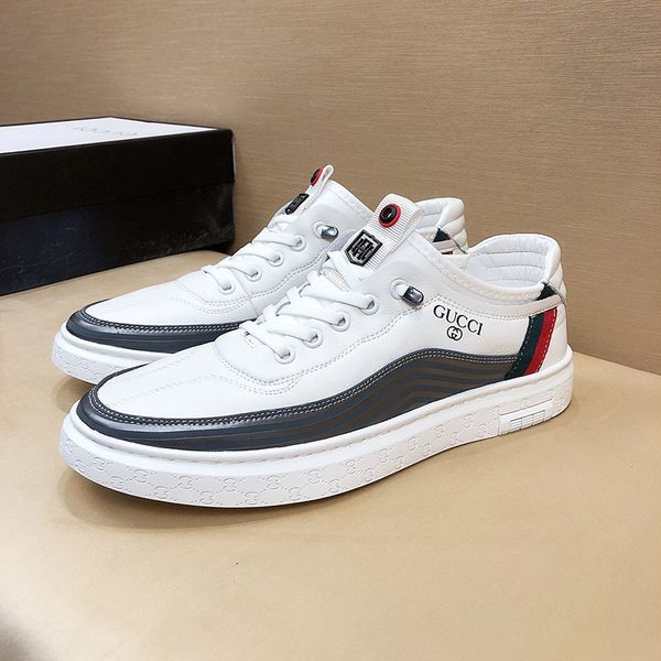 

2020 q7 leather lace-up fashion casual mens luxury designer shoes classic mesh ventilation shoes mens sneakers original box, Black