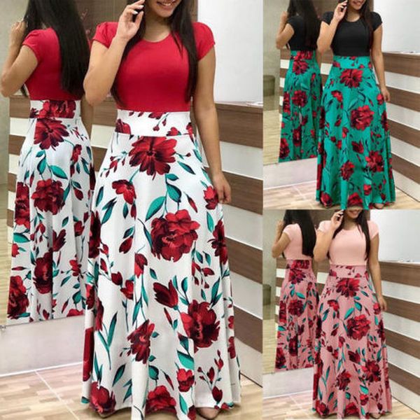 

meihuida women summer boho casual long maxi evenin party cocktail skirts sundress drop shipping high quality, Black