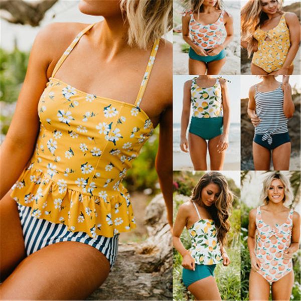 

2020 new bikinis swimwear women high waist swimsuit push up bikini polyester set bathing suits plus size swimwear brazilian biquini, White;black