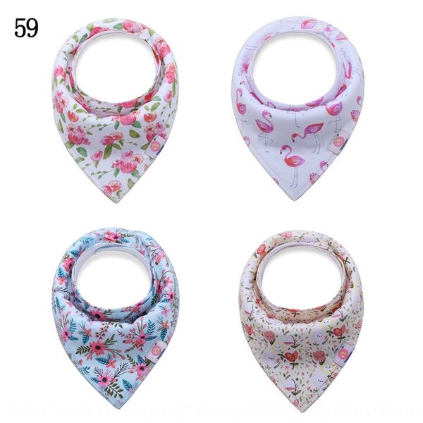 

baby hand-painted saliva cotton ins baby bib triangle towel triangle towel bib bib