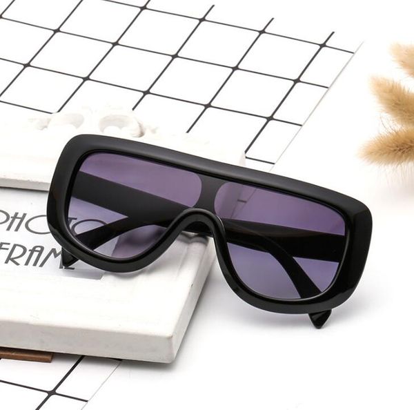 

fashion name design one-piece sunglasses big frame glasses retro personality exaggerated shape trend street shooting sunglasses, White;black