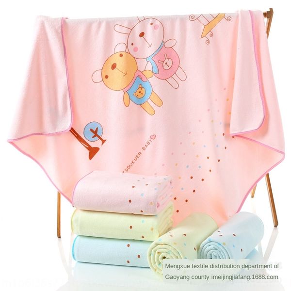 

children's pure cotton bath towel bath towel superfine fiber soft absorbent and non-lint swimming pool newborn quilt