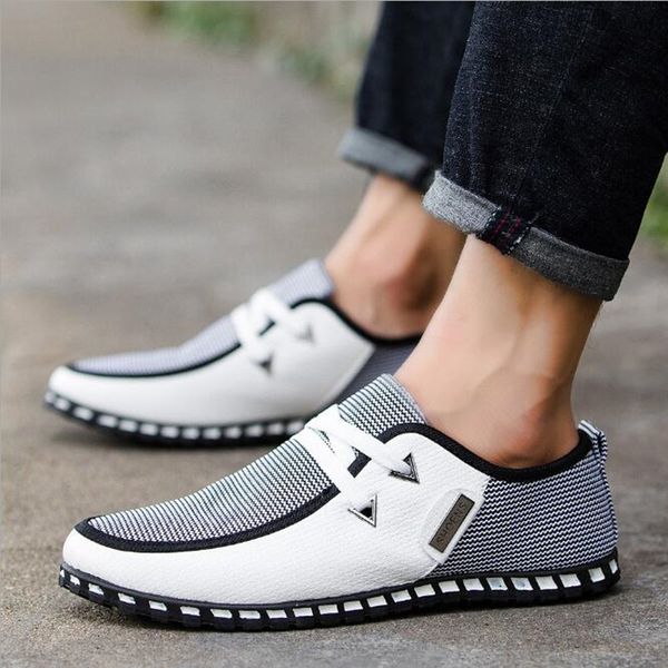 

slip on sneakers men casual shoes fashion summer loafers men flats driving shoes plus size trainers sneaker zapatos de hombre, Black