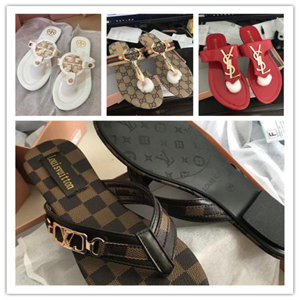 

2020 cd brand wonen sandals big size 35-42 flip-flops red sandals with rubber sole with web rubber strap women gg slippers yls, Gray