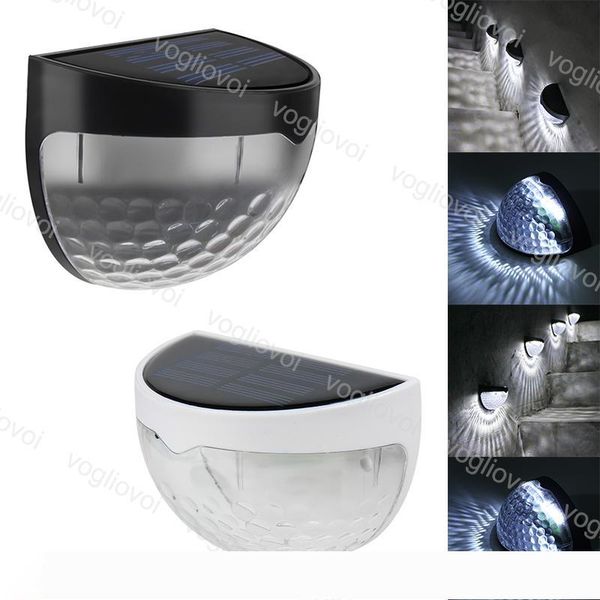 

solar garden lights cool white semicircular wall lamp white black abs water drop cover for garden pathway decoration lighting dhl