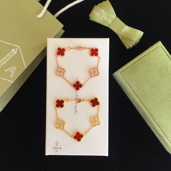 

2020 new korean clover sterling silver bracelet female simple wild girlfriends bracelet japanese hand, Golden;silver