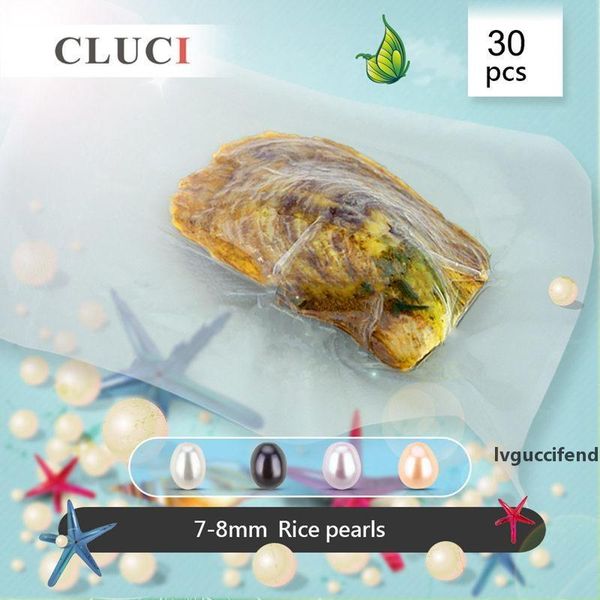

cluci 30pcs 7-8mm cultured oval freshwater in oyster real nature color pearl bead for luxury jewelry making t200507