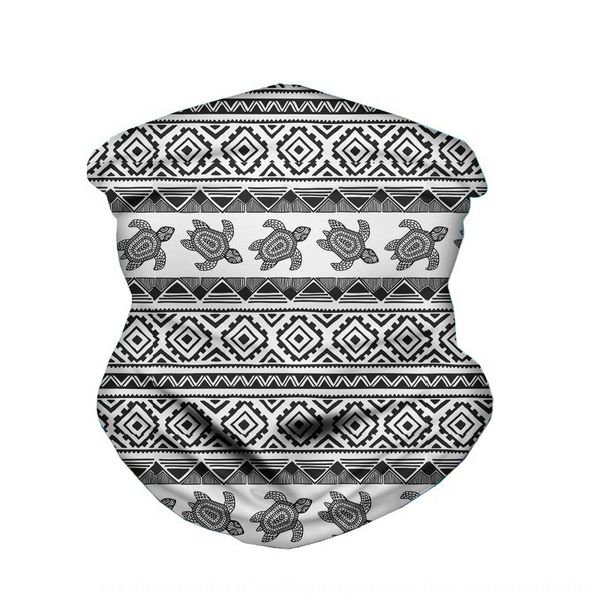 

маска шаблон черепахи напечатанного шарфа полотенце шарфа хиджаб ветровка ткань лобовое стекло ткань маскируется полотенце, Black