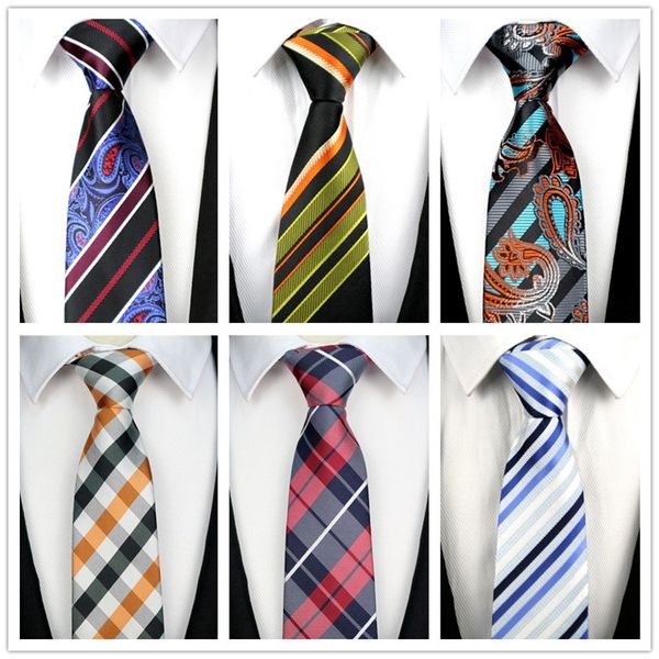 

56 colors 8cm silk men's ties classic stripes plaids jacquard woven silk men tie neckties for men formal wedding party, Black;gray