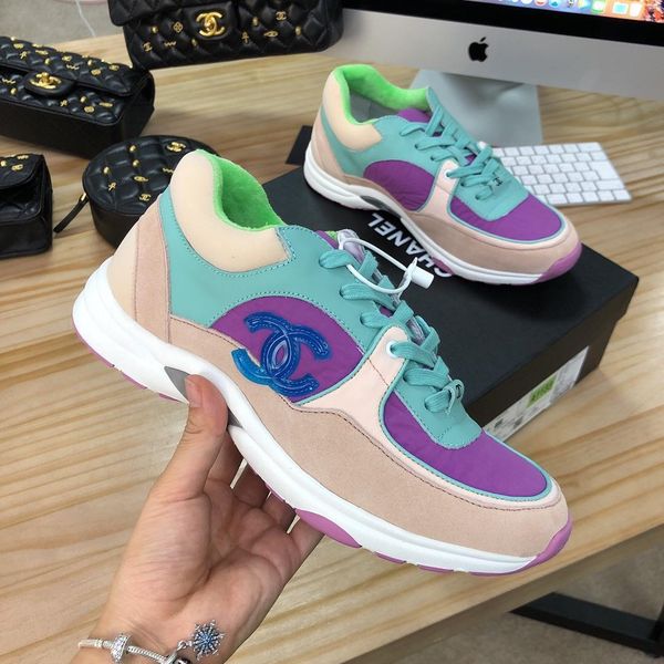 

new23 high-end ladies casual shoes fashion wild ladies sports shoes outdoor travel shoes original box packaging fast delivery, Black