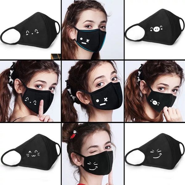

fashion fluorescence expression designer masks kids face masks with breathing valve washable cycling masks