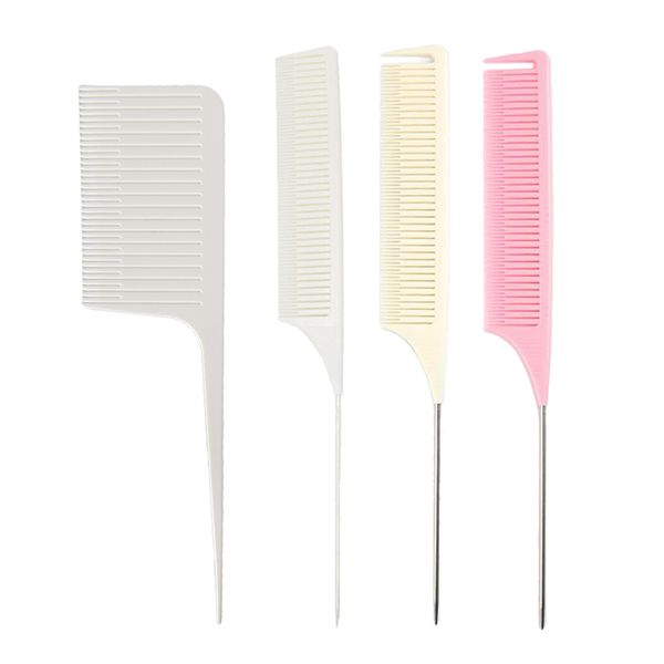 

4xprofessional weaving highlighting foiling hair comb hair styling comb, Silver