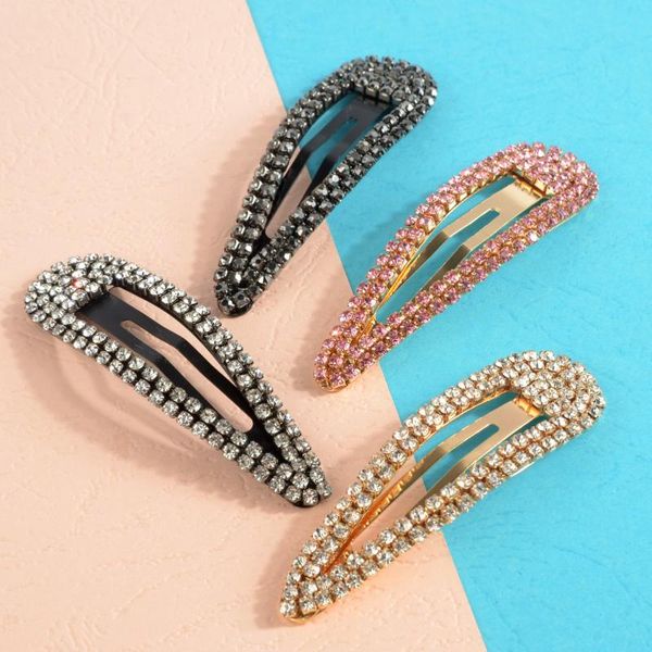 

rhinestone hair clip girls snap hair barrette crystal beads hairpin styling accessories for women girls 2020 new fashion