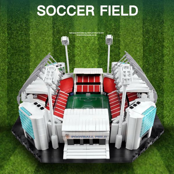 

old trafford manchester building blocks compatible with 10272 city serie 90008 1760pcs bricks soccer field toys birthday gifts