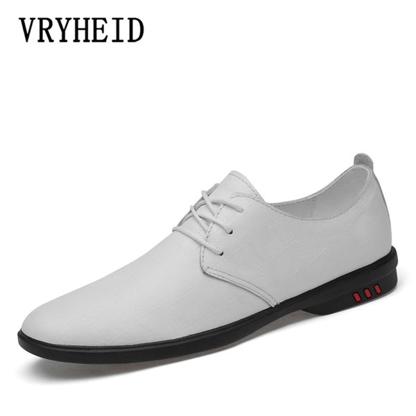 

vryheid fashion men dress shoes genuine leather soft comfortable flats shoes men's lightweigh business office casual 36-46, Black