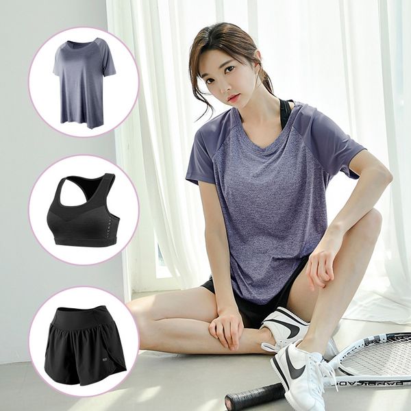 

zq5cc запуск спортивного костюма женских утром работает случайные летняя тонкий интернет-знаменитость тренажерного зала йог одежду быстросох, Black