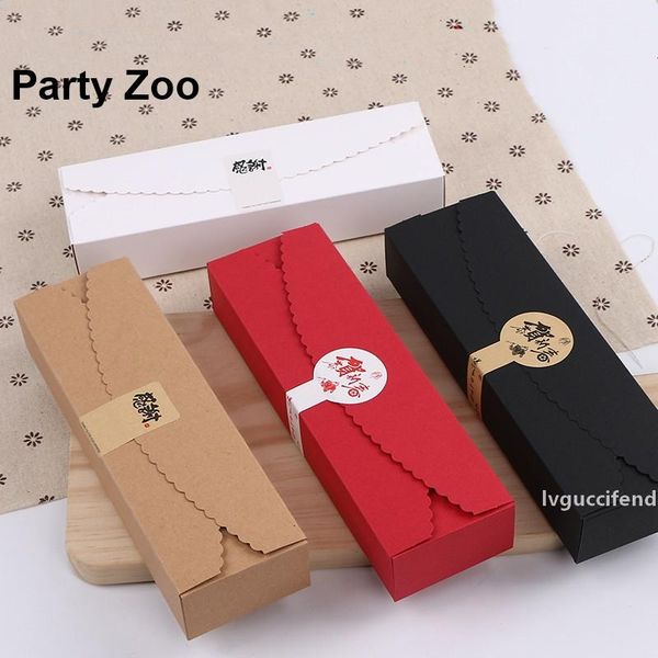 

black /brown/white/red long simple flower side moon cake wrapper nougat cranberry biscuit gift boxes wholesale