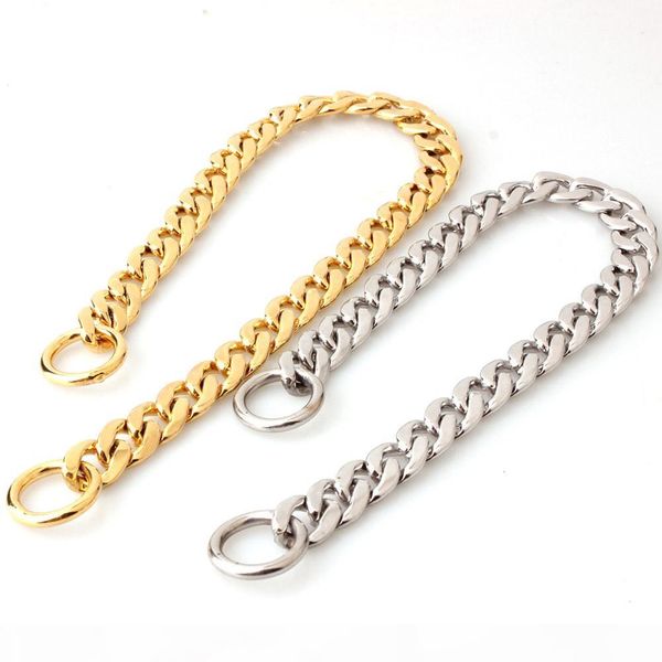 

stainless steel pet dog chain puppies medium dogs collar nk chains animal necks chains dog tools accessories 11mm 10 sizes, Silver