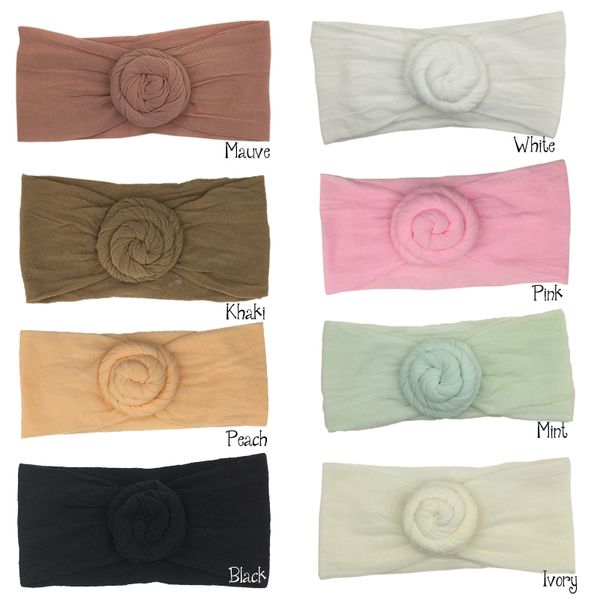 

24pcs/lot nylon headband knot headwraps turban hair band  fits all, Slivery;white