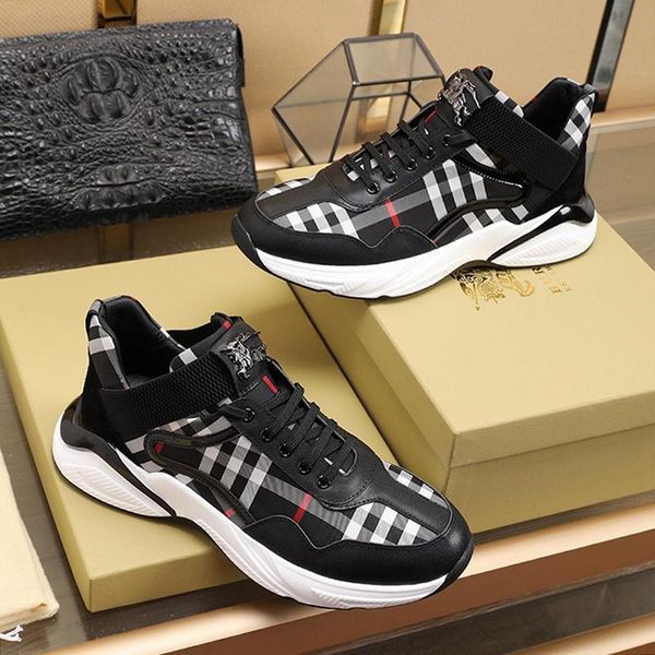 

fast delivery mens shoes luxury sneakers fashion classic designer footwears lace -up plus size sports men shoes manner schuhe, Black