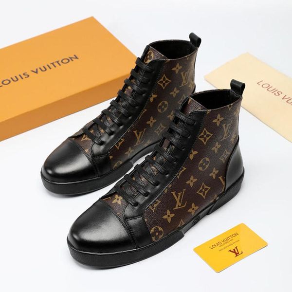 

new fashion mens shoes trainers sneakers with box flats tattoo sneaker boot fashion mens boots luxury chaussures pour hommes casual mens sho, Black