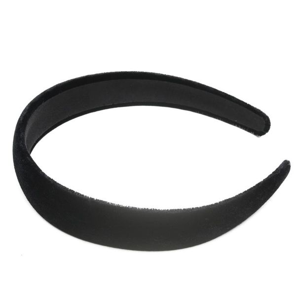 

brand new 1pc black velvet hair band headband solid hair band for women and girls, Slivery;white