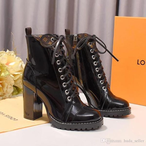 

star trail ankle boot women shoes leather heel luxury women boot outdoor walking lace -up type shoes zapatos de lujo para mujer