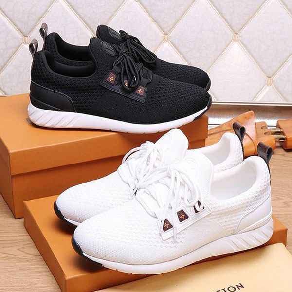 

breathable mens shoes fashion with box trainers mens shoes fashion zapatos de hombre luxury sneakers lace -up aftergame sneaker, Black